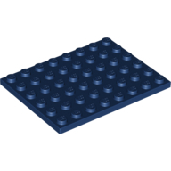 Lego destička 6x8, tmavě modrá (4249893, 6039675, 6146302)
